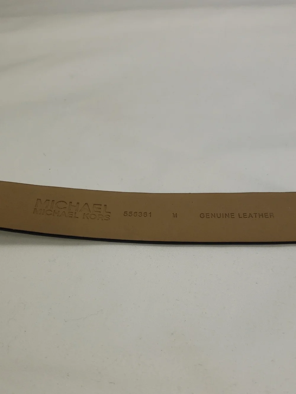 Michael Kors White Genuine Leather Belt
